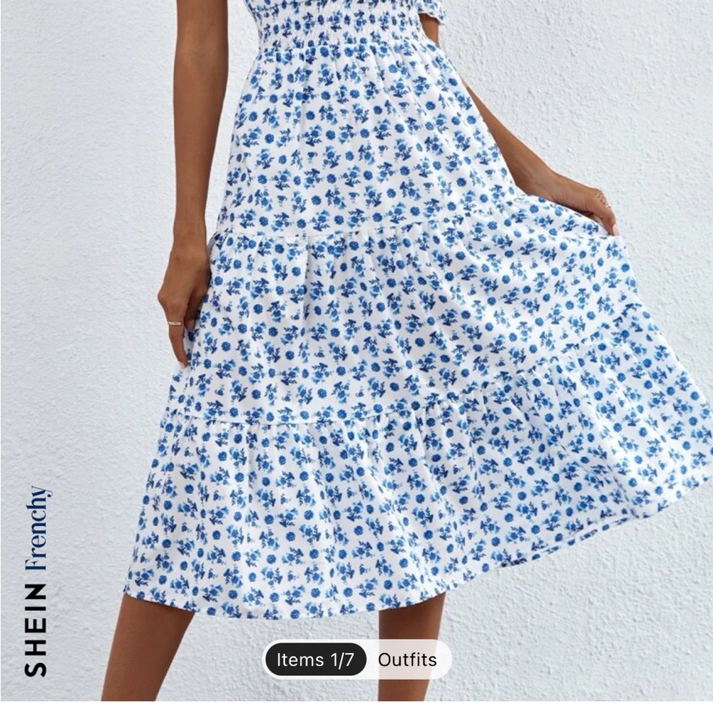 Brand new floral print dress from Shein. Never worn. - Picture 4 of 4